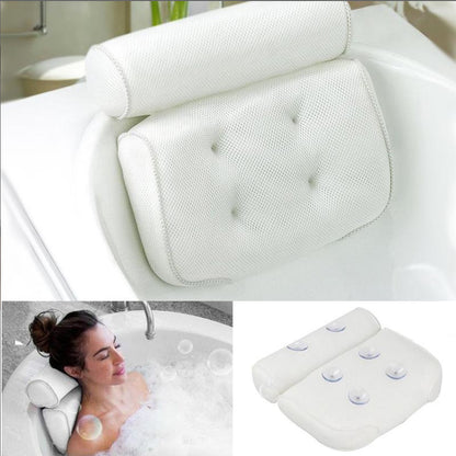 Bath Pillow-Bathroom Suction Cup Pillow Mesh