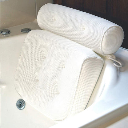 Bath Pillow-Bathroom Suction Cup Pillow Mesh