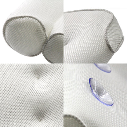 Bath Pillow-Bathroom Suction Cup Pillow Mesh